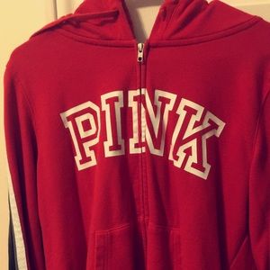 Vs pink zip hoodie